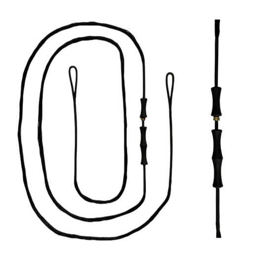 DeeRace Traditional Recurve Bow String and Bowstring Finger Savers Set, Dacron Bow String with Finger Guards (AMO 50” (Actual Length 46”), 16 Strands (Recommended for up to 65 lbs))