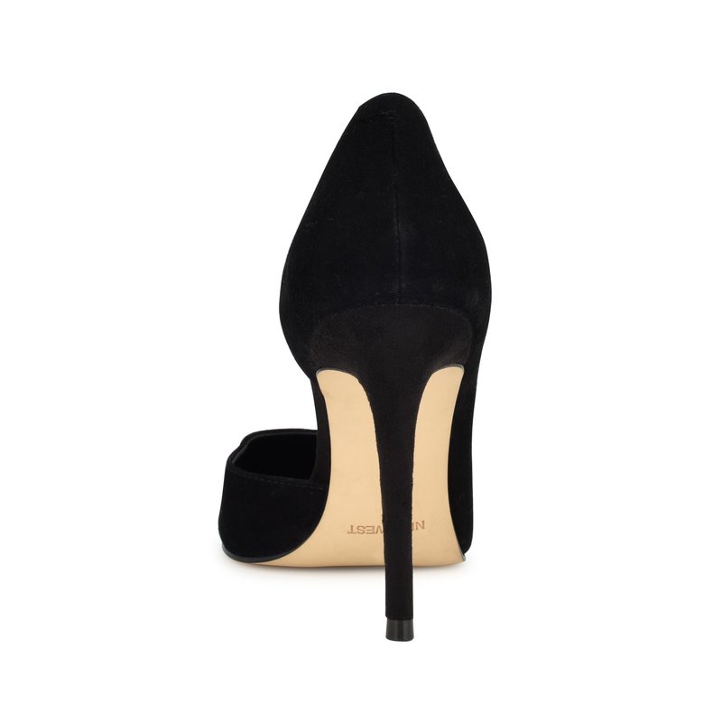 Nine West Women's Folowe Pump, Black Suede 008, 8