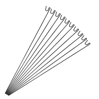 ANSIO Fencing Pin 1.2m Long 8mm Thick Steel Fencing Pins Road Pins Non-Galvanised Metal Pins for Temporary Outdoor Garden Decking & Fencing (10 Pack)