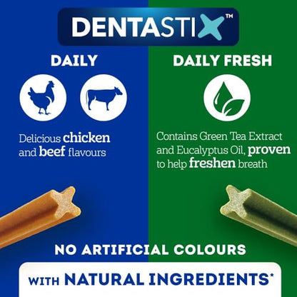 Pedigree DentaStix - Daily Dental Chews For Medium Dogs (10-25 kg), 112 Sticks