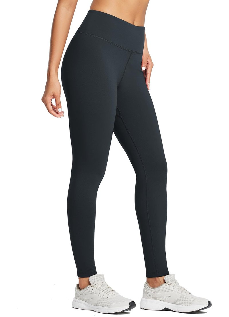 baleaf Fleece Lined Leggings for Women Water Resistant Thermal Hiking Pants Running Gear Skiing Tights Cold Weather Black XL
