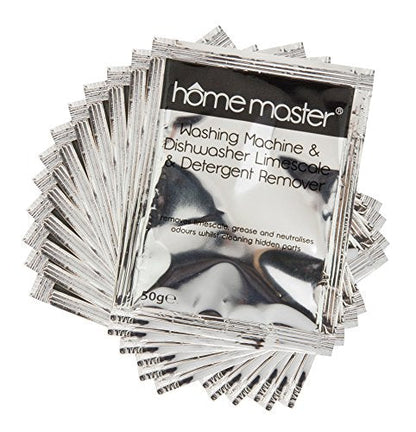 Limescale & Detergent Remover for All Washing Machine & Dishwashers by Home Master - 12 applications