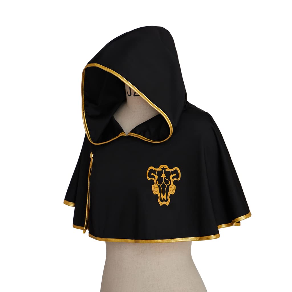 SFWXCOS Black Cloak Robe Cape Hooded Cloak with Headband for Men
