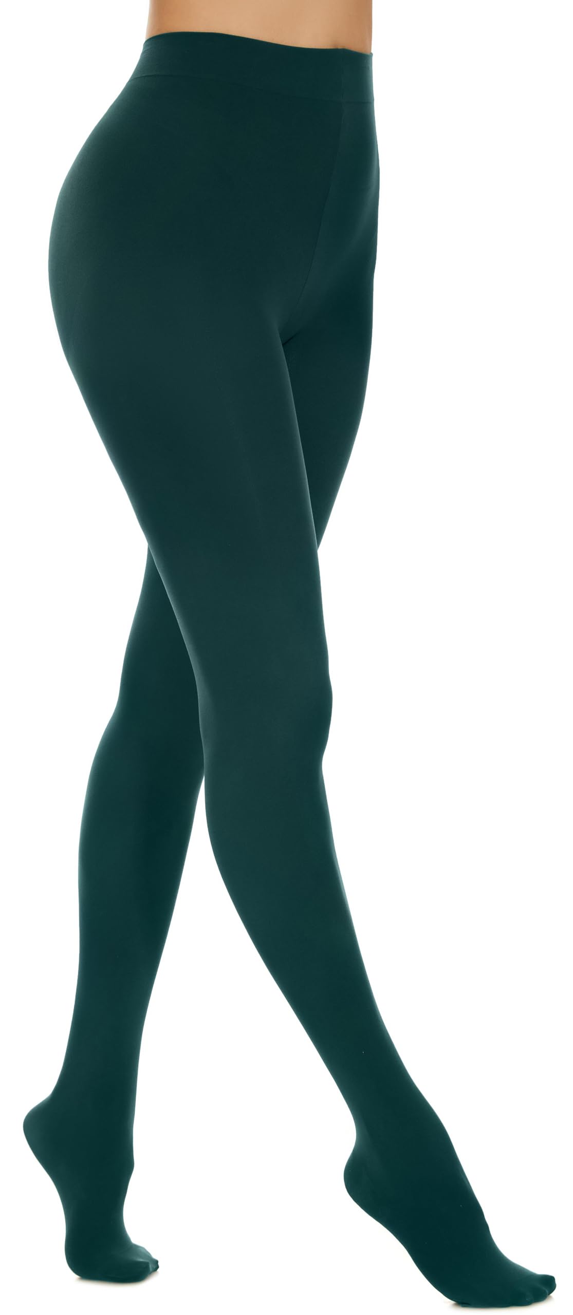 Hiltzo 80D Women's Tights Semi Opaque Ultra Soft Solid Color Stretchable High Waist Footed Pantyhose with 20 Colors