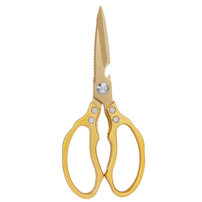 AWinjoy Kitchen Scissors, Heavy Duty Sharp Kitchen Shears Dishwasher Safe, Kitchen Accessories Cooking Shears for Kitchen Meat Chicken Fish Poultry Herb Bread (All Gold), skr-05