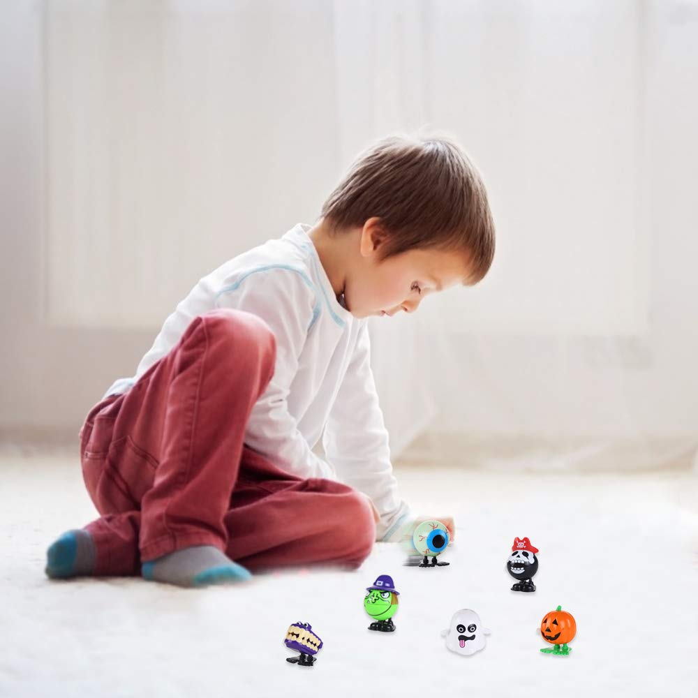 CCINEE 20 Packs Halloween Wind Up Toys Assorted Clockwork Toys for Goody Bag Filler