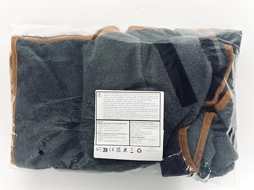 HezzLuv Microfiber Dog Drying Coat – Super Absorbent & Quick-Drying Dog Robe – Adjustable Fit for Medium to Large Dogs – Ideal for Bath, Swim & Wet Walks(Orange, M)