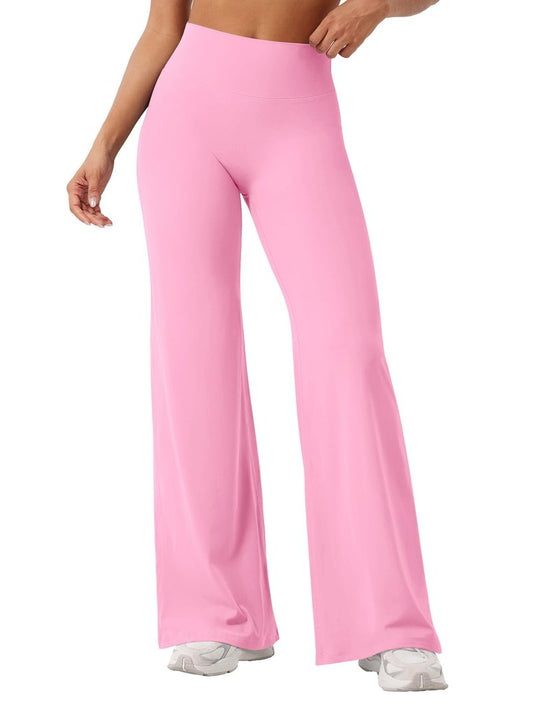 YEOREO Workout Leggings Womens No Front Seam Straight Leggings 31.5" High Waist Buttery Eddiy Gym Yoga Pants Bubblegum Pink XXL