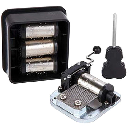 Kikkerland DIY Build Your Own Hand Crank Music Box Mechanical Movement Tool Kit, Custom Songs, Gifts for Music Lovers