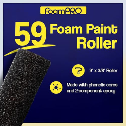 FoamPRO 59 Foam Paint Roller, 9" x 3/8"