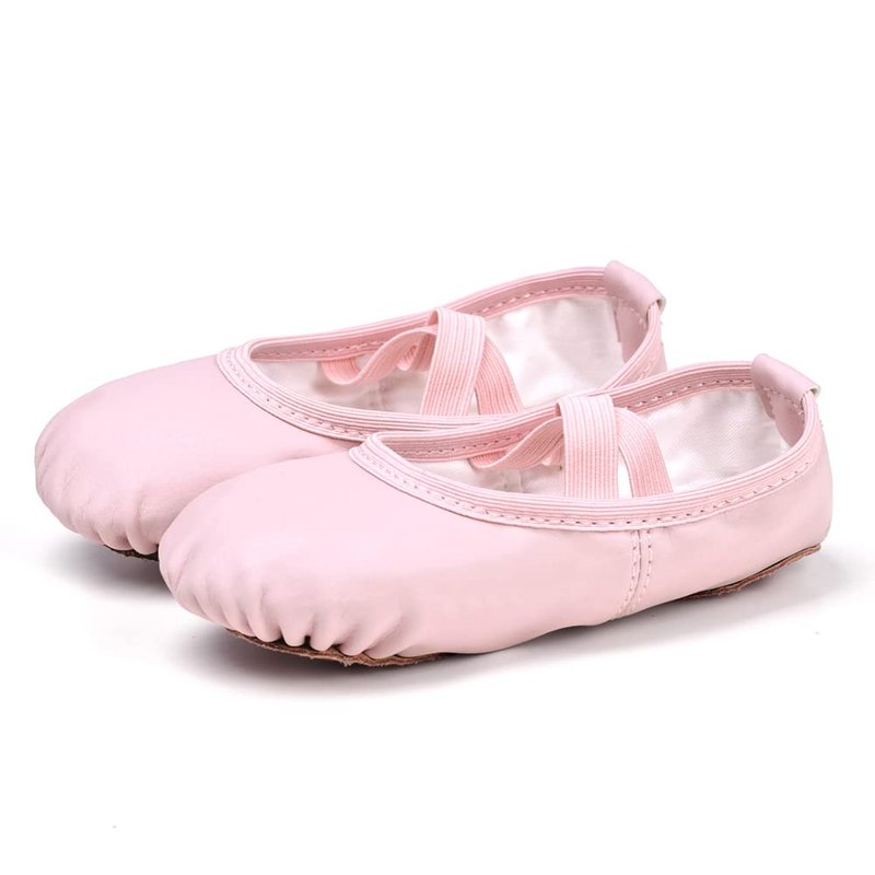 Stelle Ballet Shoes for Girls Toddler Ballet Slippers Soft Leather Boys Dance Shoes for Toddler/Little Kid/Big Kid(Pink, 10MT)