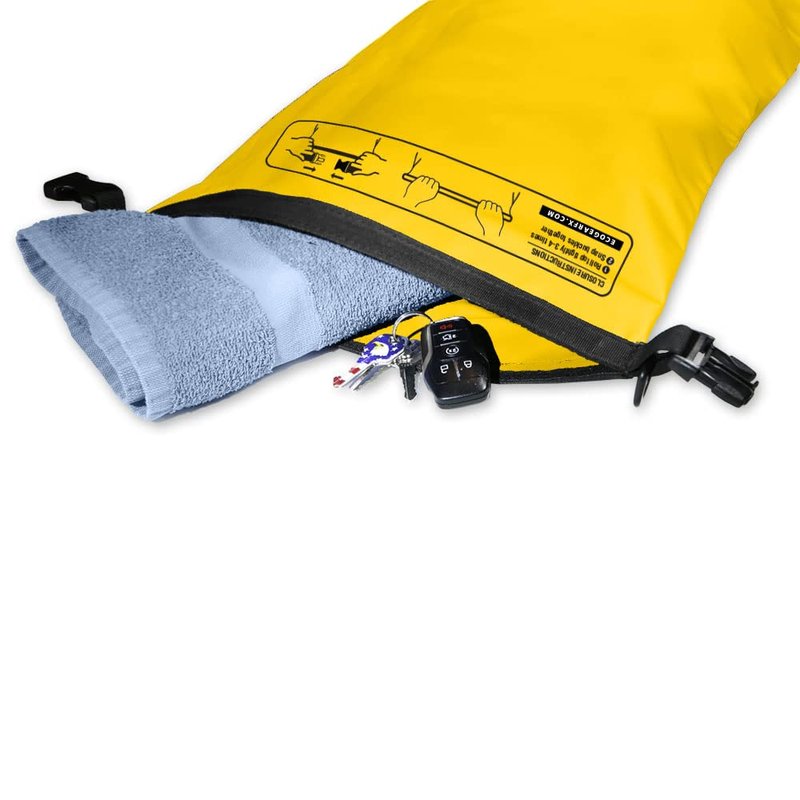EcoGear FX Heavy Duty Waterproof Dry Bag Voyager Series - Durable Roll Top Compression Bag - Kayaking, Rafting, Boating, Hiking, Fishing, Camping and Outdoors - Phone Case Included - 20L