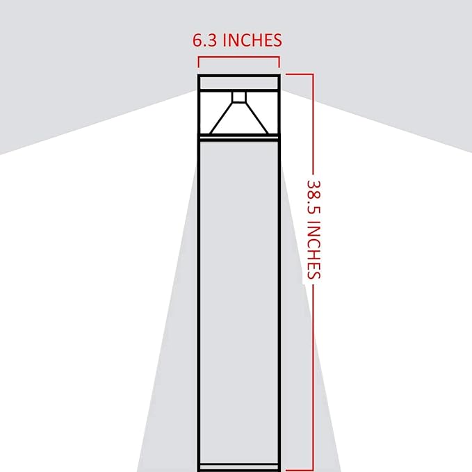 LightingLabs Led Bollard Landscape Lighting 20 Watts 39 Inch 3CCT 3000/4000/5000K 120-277V Outdoor Pathway Light Wired Ideal for Garden, Commercial and Driveway Rated IP65 ETL Listed