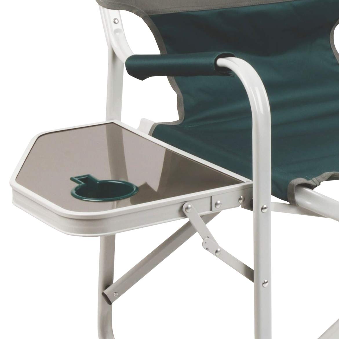 Coleman Outpost Elite Folding Camp Chair with Side Table & Cup Holder, Weather-Resistant Portable Chair with Arm Rests