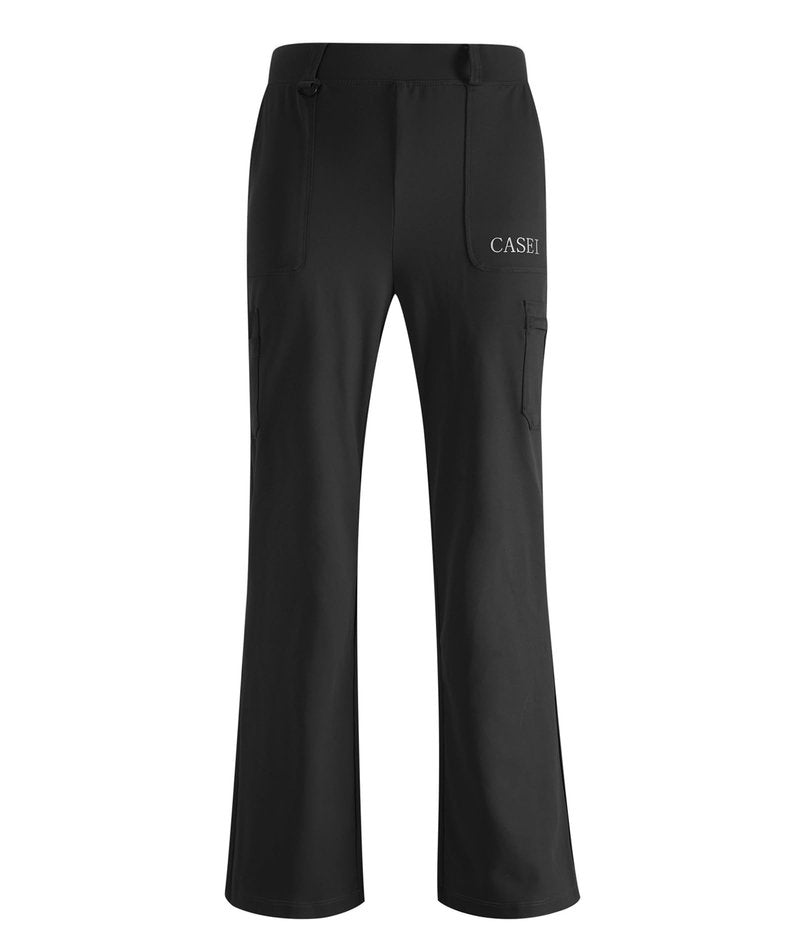 Women's Stretch Cargo Pants High Waist Bootcut Flare Leggings with 6 Pockets Soft Yoga Work Pants for Business Casual, Travel, Athletic Black(L)