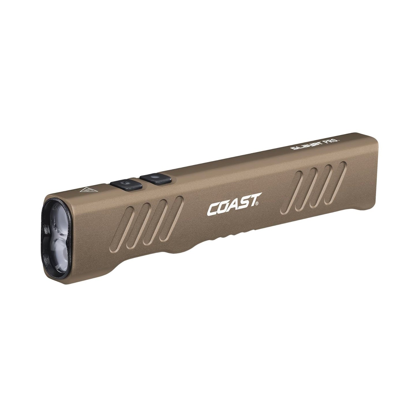 Coast Slayer 1150 Lumen USB-C Rechargeable LED Flashlight with Spot/Flood, Memory Mode and Pocket Clip, Dune