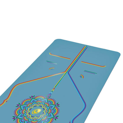Liforme Travel Yoga mat – Patented Alignment System, Warrior-Like Grip, Non-Slip, Eco-Friendly, Ultra-Lightweight and Sweat Resistant, Made with Natural Rubber