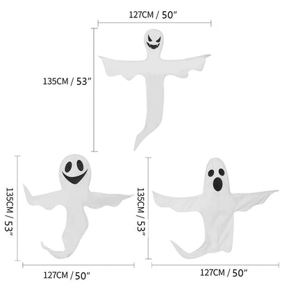 CCINEE Peek A Boo Hanging Ghost 50" X 53" Large Spooky Outdoor Decoration for Halloween Party Lawn Patio Haunted House Props Supply