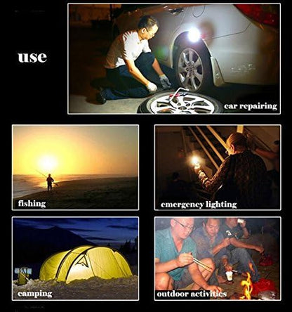 Powerful 36+5 LED 3000 Lumens Portable Flashlight Torch Rechargeable Inspection Lamp Camping Light Hands-Free Garage Workshop Flashlight for Work with Adjusting Stand, Hanging Hook and Magnet Base