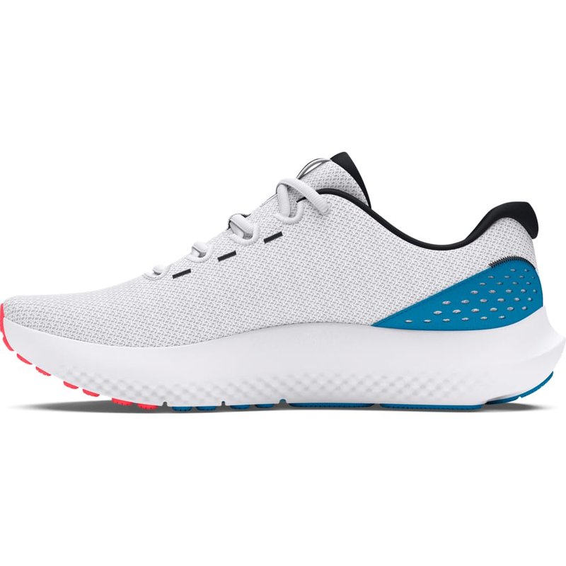 Under Armour Men's Charged Surge 4, (102) White/Capri/Black, 7, US
