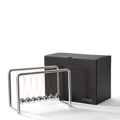 CERROPI Newtons Cradle Pendulum with 7 Balls, Classic Swing Newton Balance Ball, 30+ Sec Swingtime, Science Physics Gadget, Desk Toys & Office Gadgets for Desk Decorations