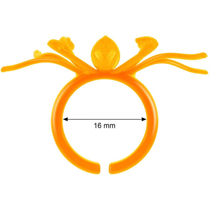 120 Pieces Spider Rings Halloween Rings Plastic Spider Cupcake Topper Bulk Costume Accessories Halloween Party Favors (Multicolor)