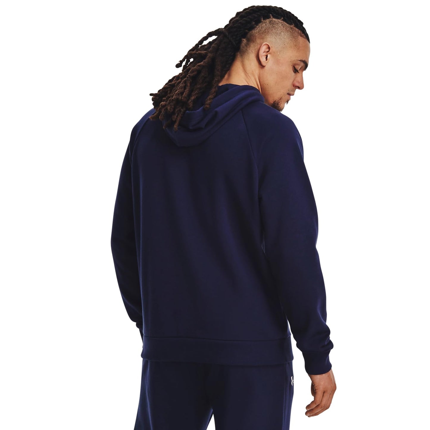 Under Armour Men's Rival Fleece Logo Hoodie, (410) Midnight Navy / / White, X-Small