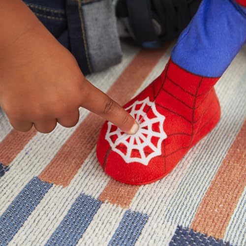 Spidey and his Amazing Friends Marvel Dance 'N Crawl Spidey, Interactive Plush Toy with 20 Phrases & Sounds, 2 Songs, Super Hero Toys for Kids 3 & Up