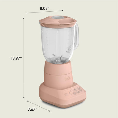bella 10 Speed Countertop Blender, Juicer & Smoothie Maker, Fits-anywhere™ Kitchenware, Slim Flip & Store Design, Dishwasher Safe 48oz Capacity Pitcher & Lid, Stainless Steel Blade, 450 Watt, Oatmilk
