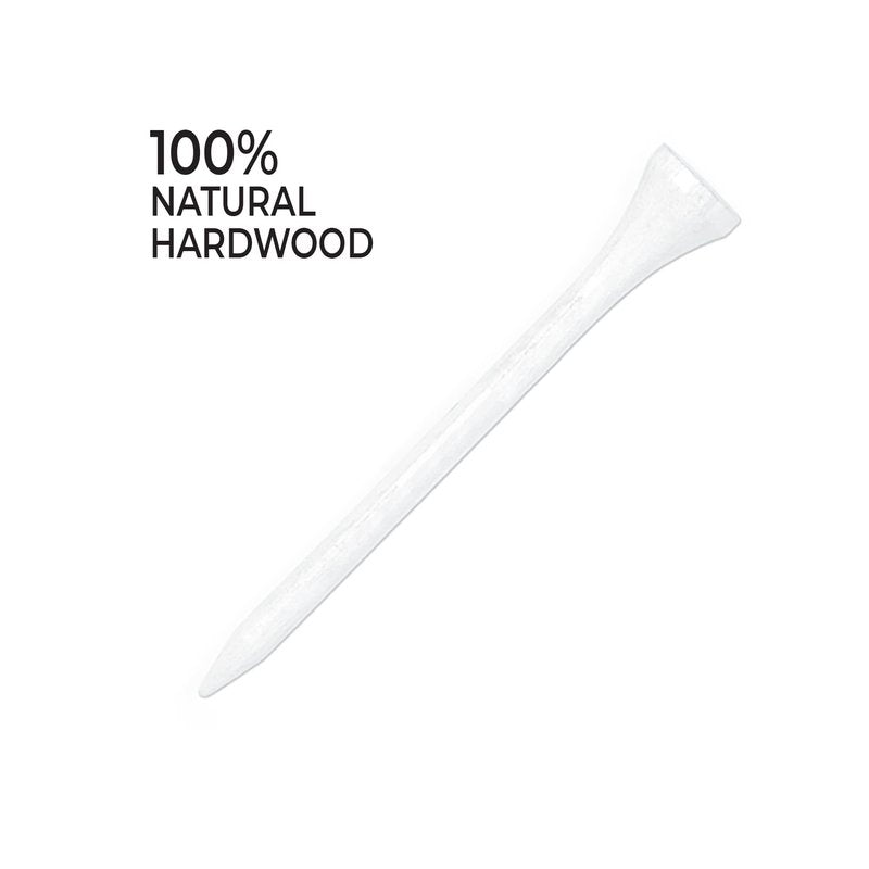 Pride Deluxe Wooden Golf Tees - 500 Count, 2 3/4 Inch - White - #1 Brand on Tour - Best for Drivers & Woods - Improve Distance and Accuracy