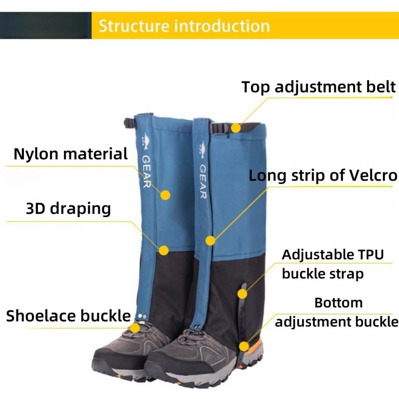 TATACLEA Hiking GaitersFor Sand Snow Gator Shoe Covers Leg Gaiters Waterproof Shoe Covers for Men &Women Outdoor Hiking Walking Climbing Hunting