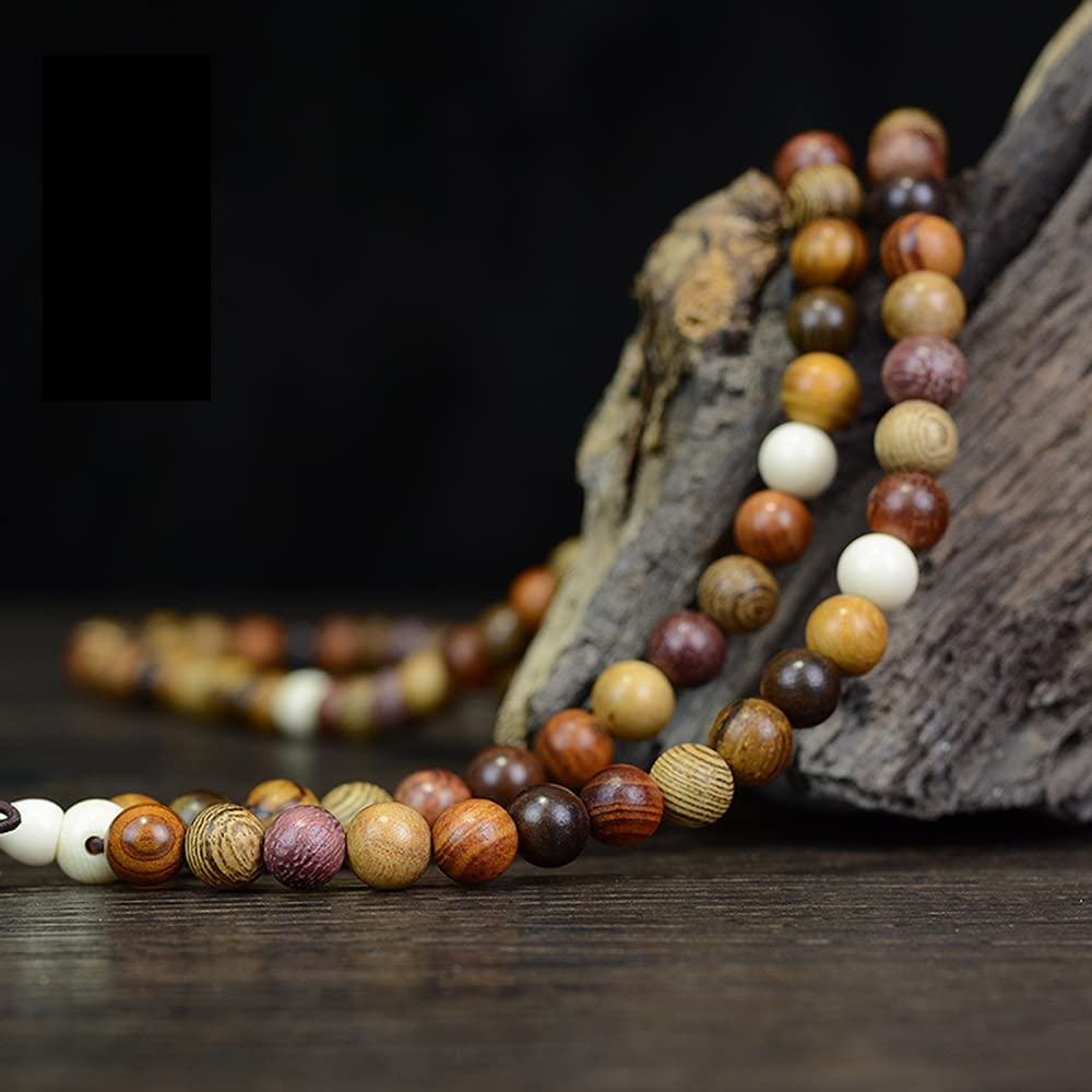 CarpenterC 200pcs 10mm Gorgeous Natural Round Polished Rosewood Loose Beads for Jewelry Making DIY Handmade Crafts