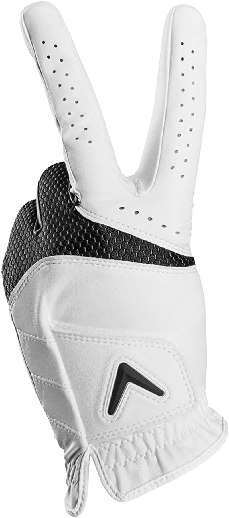 Callaway Golf Weather Spann Glove (Worn on Left Hand,White,Small,Ladies (2-Pack))