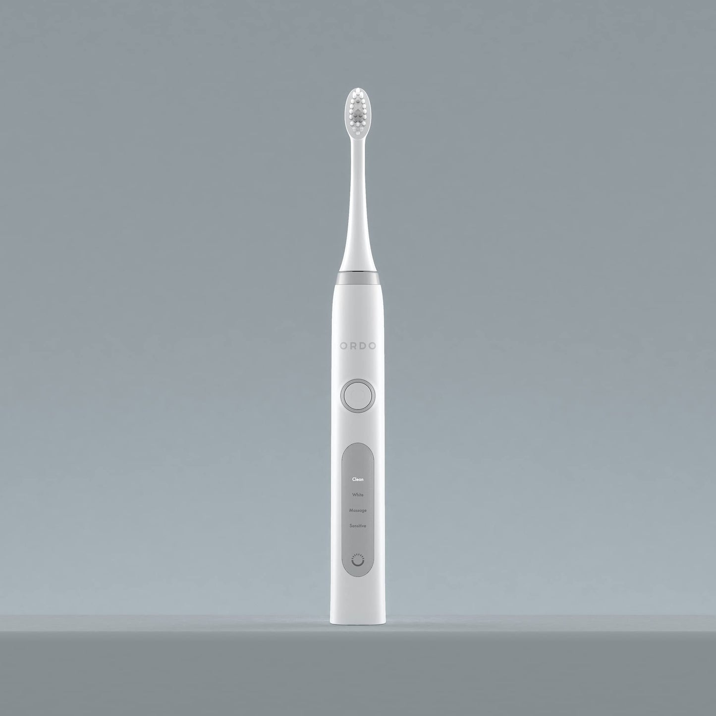 Ordo Replacement Sonic Toothbrush Heads with Pulse Technology for Teeth Cleaning, Plaque Removal, Silicone Polishing, Deep Clean Bristles, Adults, Pack of 4, White Silver