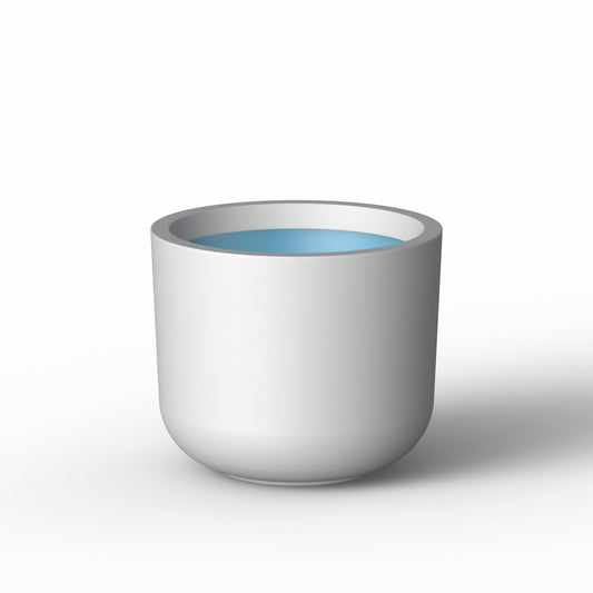 Kante Round Concrete Planter, 13.1 Inch Dia Classic-Style Large Pot with Drainage, White Finish with Painted Interior, for Indoor & Outdoor Plants, Home, Patio and Garden