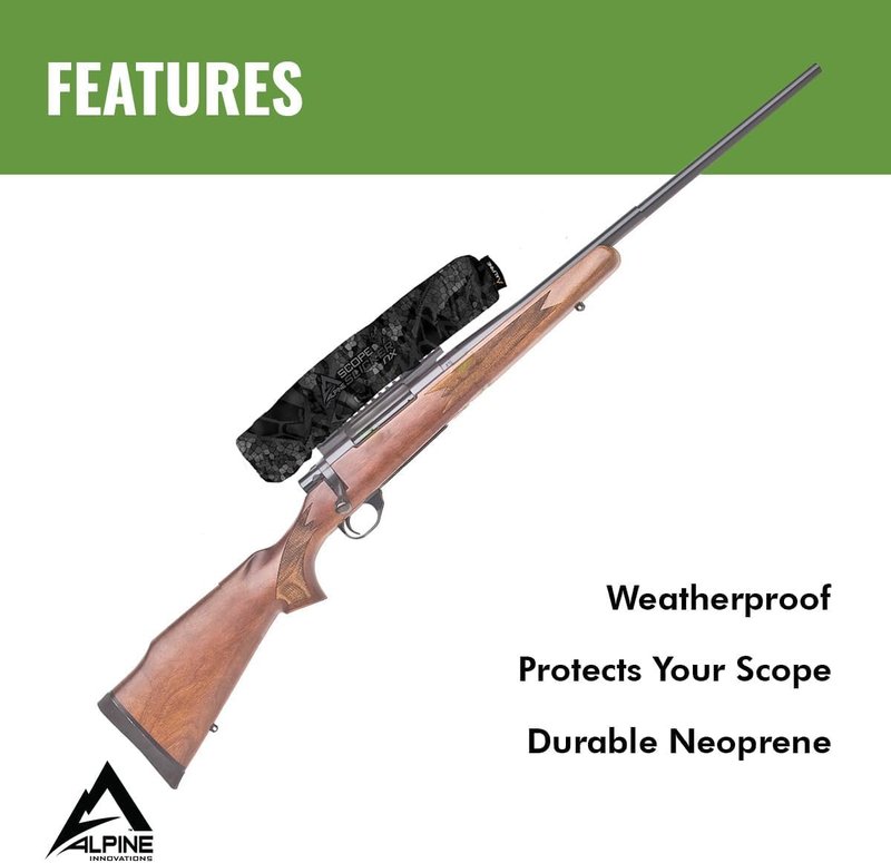 Alpine Innovations Slicker NX2 Hunting Rifle Scope Cover, Large fits 14"- 20", Vanish Tan