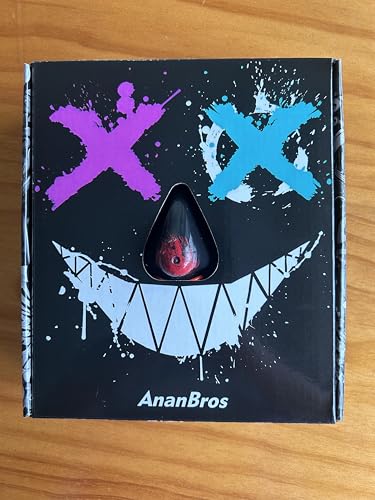 AnanBros Scary LED Halloween Mask, Light up Mask Cosplay, LED Rave Face Mask Costume 3 Lighting Modes, Halloween Face Masks for Men Women Kids - Red