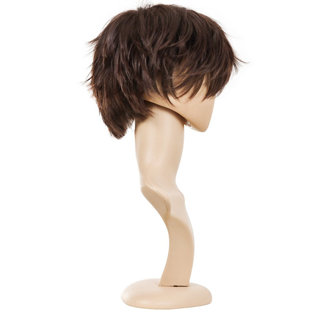 Ecvtop Wigs for Mens' Death Note Male Short Hair Wig Costume Cosplay Wigs (Light Brown)