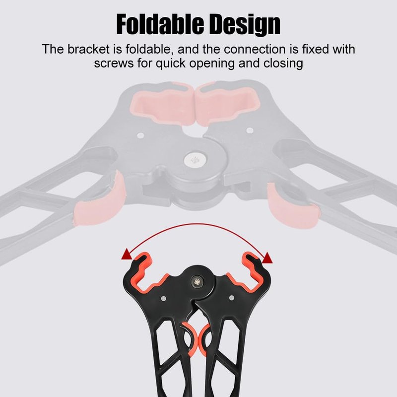 MiOYOOW Compound Bow Stand, Foldable Archery Bow Stand with Jaws Spring Design Archery Accessories for Outdoor Hunting Shooting