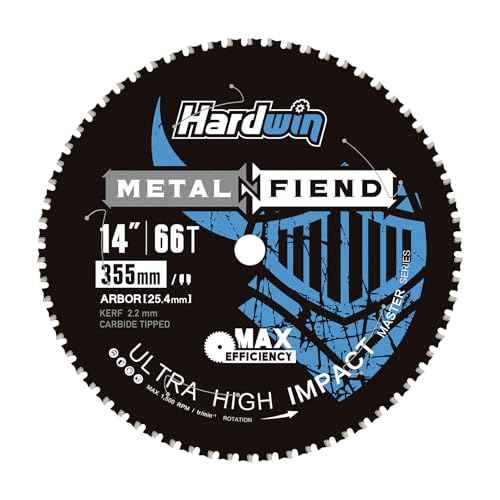 14-Inch Metal Cutting Saw Blade ? No Heat, Low Sparks, 66-Tooth Cermet Carbide Tipped, Fits Evolution S14CPS/S15CPS/S355CPS ? Thin Kerf for Steel, Angle Iron, Threaded Rod, 1-Inch Arbor