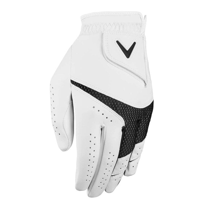 Callaway Golf Weather Spann Glove (Worn on Left Hand, Standard, X-Large, White (2-Pack))