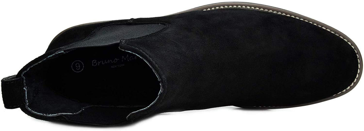 Bruno Marc Men's Suede Leather Chelsea Ankle Boots, Fashion, Walking and Comfort Casual Business Shoes,Size 8,Black,URBAN-06