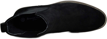 Bruno Marc Men's Suede Leather Chelsea Ankle Boots, Fashion, Walking and Comfort Casual Business Shoes,Size 8,Black,URBAN-06