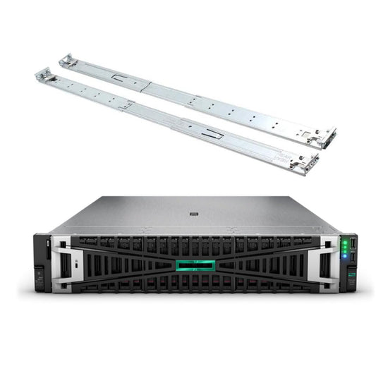 HPE ProLiant DL380 Gen11 2U Rack Server Bundle with Dual Xeon 4410y 12-Core 2GHz, 256GB DDR5 Memory, 7.68TB Enterprise SAS 12Gb/s SSD, RAID, Dual Power, iLO, Rail Kit and Windows Server 2022 Standard