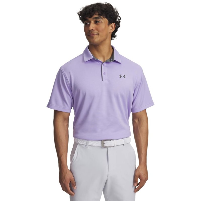 Under Armour Men's Tech Golf Polo, (538) Transparent / / Pitch Gray, Medium