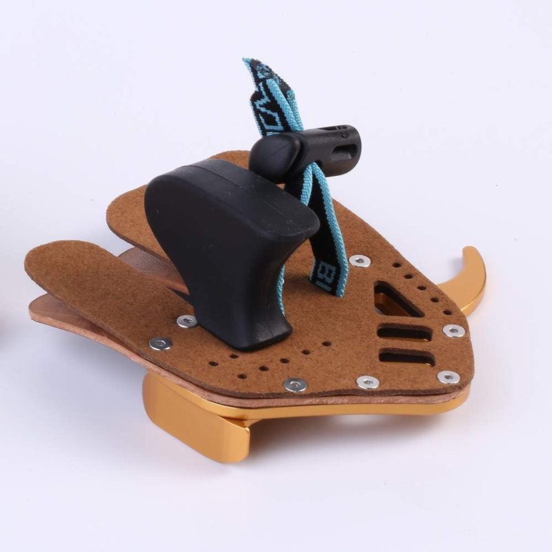 Archery Finger Tab - Genuine Leather & Aluminum Adjustable Guard | Protective Gear for Recurve Bow