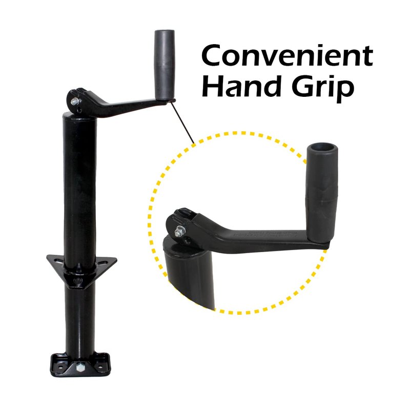 MaxxHaul 70159 14" Lift A-Frame Mount Trailer Jack with Top Wind - 2000 lbs. Capacity