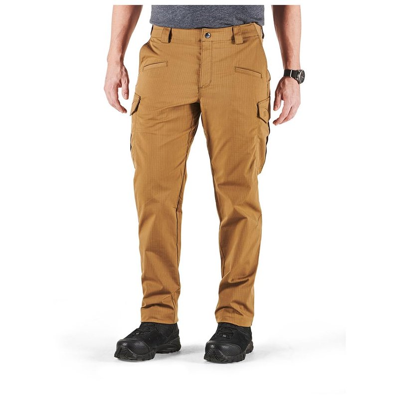 5.11 Tactical Men's Icon Pant – Durable Flex-Tac Ripstop, Water-Resistant Finish, 8 Pockets, Reinforced, 74521ABR, Kangaroo, 38W x 32L