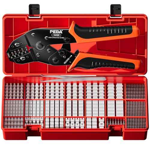PEBA Crimping Tool and JST Connector Kit, 22 Types of 1.0mm JST-SH, 1.25mm JST-GH, 1.5mm JST-ZH Connectors & Contacts, Crimp Pliers AWG 32-22 for 1.0mm - 2.0mm Pitch Pin Terminal, for DIY Electronics