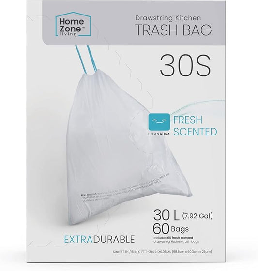 Home Zone Living 8 Gallon Kitchen Trash Bags